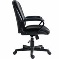 Lorell SOHO Mid-back Chair, Black, LLR81810