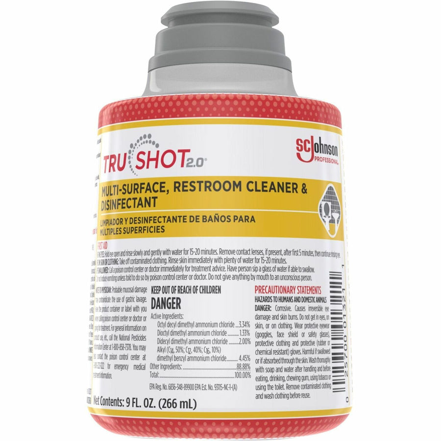 TruShot 2.0 Restroom Cleaner, Clear, Dilutable, 4 / Carton, SJN379850CT