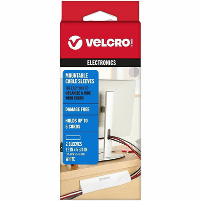 Velcro Cable Organizer, White, 2 / Pack, VEK30798