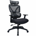 Lorell Xavier Mesh High-Back Chair with Articulating Lumbar, Black, LLR84397