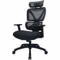 Lorell Xavier Mesh High-Back Chair with Articulating Lumbar, Black, LLR84397
