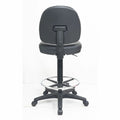 Lorell Millenia Series Adjustable Task Stool with Back, Black, LLR80018