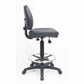 Lorell Millenia Series Adjustable Task Stool with Back, Black, LLR80018