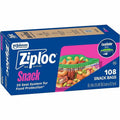 S. C. Johnson & Son Ziploc Snack Size Storage Bags, 108 / Box, SJN383215