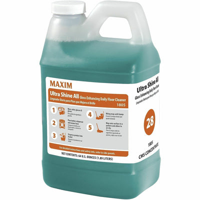 Midlab Ultra Shine All Floor CLeaner, White, 4 / Carton, MLB18050065T