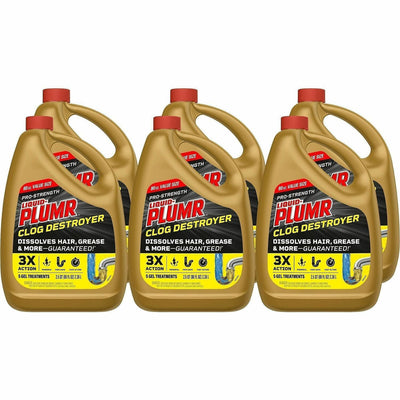 The Clorox Liquid-Plumr Pro-Strength Clog Destroyer Gel, Multi, 6 / Carton, CLO00228CT