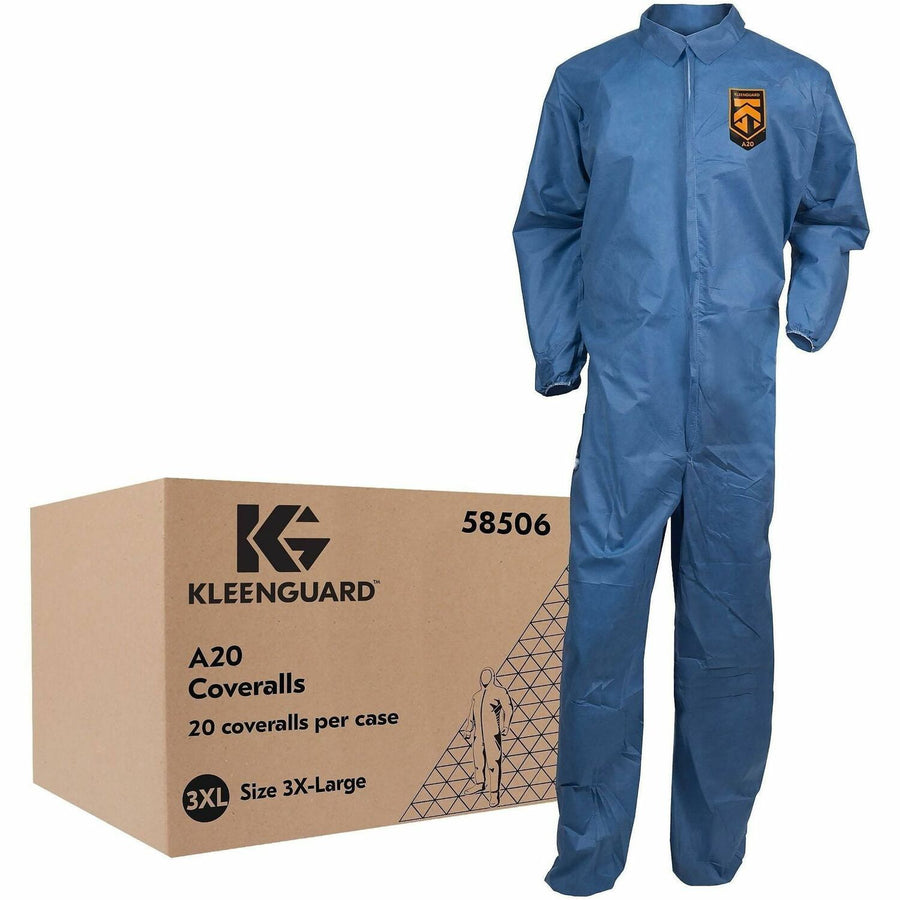 Ansell Health A20 Particle Protection Coveralls, Blue, 20 / Carton — view 1