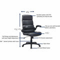 Lorell Colline High-Back Chair with Flip Arms, Black, LLR41853