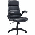 Lorell Colline High-Back Chair with Flip Arms, Black, LLR41853