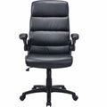 Lorell Colline High-Back Chair with Flip Arms, Black, LLR41853