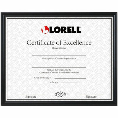 Lorell Certificate Frame, Black, LLR49415