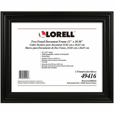 Lorell Two-toned Certificate Frame, Black, LLR49416