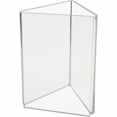 Deflecto Northern Specialty Supplies 3-Sided Sign/Menu Holder, Clear, DEF4444