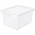 ERA Storex Stackable Storage Bin w/Lid, Clear, STX61430U06C