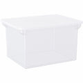 ERA Group Storex Plastic File Tote Storage Box, Clear, 1 Pack, STX61539U04C