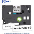 Brother Industries Brother Genuine P-touch TZeS241 BK on WHT Label Tape, Strong Adhesive Lam., 18mmX8m, White, BRTTZES241G