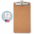 Officemate 83156 Receipt Clipboard, Portrait, Top Clip, 12pk, Wood, 12 Pack, OIC83156