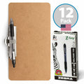 Officemate 83158 Receipt Clipboard, Side Clip, 12pk, Wood, 12 Pack, OIC83158