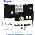 Brother Genuine P-touch TZe261 BK on WHT Label Tape, Laminated, 36mmX8m, White, BRTTZE261G