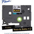 Brother Genuine P-touch TZe334 GLD on BK Label Tape, Laminated, 12mmX8m, Black, BRTTZE334G