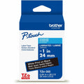 Brother Genuine P-touch TZe355 WHT on BK Label Tape, Laminated, 24mmX8m, Black, BRTTZE355G