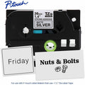Brother P-touch Tze Label Tape, Matte Silver, BRTTZES961G