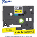 Brother Industries Brother Genuine P-touch TZeS631 BK on YL Label Tape, Strong Adhesive Lam., 12mmX8m, Yellow, BRTTZES631G