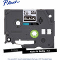 Brother Genuine P-touch TZe315 WHT on BK Label Tape, Laminated, 6mmX8m, Black, BRTTZE315G