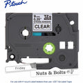 Brother Genuine P-touch TZeS121 BK on CLR Label Tape, Strong Adhesive Lam., 9mmX8m, Clear, BRTTZES121G