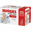 Kimberly-Clark Huggies SimplyClean Frag-Free Wipes, White, 64 / Pack, KCC53611