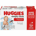 Kimberly-Clark Huggies SimplyClean Frag-Free Wipes, White, 64 / Pack, KCC53611