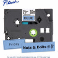 Brother Genuine P-touch TZe541 BK on BK Label Tape, Laminated, 18mmX8m, Blue, BRTTZE541G