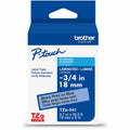 Brother Genuine P-touch TZe541 BK on BK Label Tape, Laminated, 18mmX8m, Blue, BRTTZE541G
