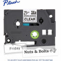 Brother Genuine P-touch TZeS141 BK on CLR Label Tape, Strong Adhesive Lam., 18mmX8m, Clear, BRTTZES141G