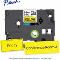 Brother Genuine P-touch TZeFX651 BK on YL Label Tape, Flexible ID Laminated, 24mmX8m, Yellow, BRTTZEFX651G