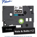 Brother Genuine P-touch TZe345 WHT on BK Label Tape, Laminated, 18mmX8m, Black, BRTTZE345G