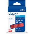 Brother Genuine P-touch TZe441 BK on RD Label Tape, Laminated, 18mmX8m, Red, BRTTZE441G