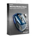 ACCO Kensington Pro Fit Mid-Size Wireless Mouse Saphire Blue, Sapphire Blue, 1, KMW72421