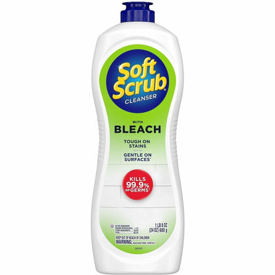 The Dial Soft Scrub Bleach Cleanser, White, 8 / Carton, DIA07222CT