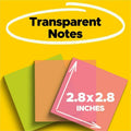 3M Post-it Transparent Notes, Orange, 1 Pack, MMM6003COL