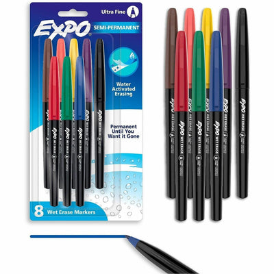 Newell Expo Wet Erase Markers, Ultra Fine Tip, 8 / Pack, SAN2134345B