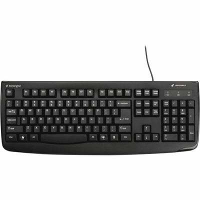 ACCO Kensington Pro Fit Washable Antimicrobial Keyboard, Black, KMW64407