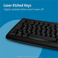ACCO Kensington Pro Fit Washable Antimicrobial Keyboard, Black, KMW64407