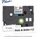 Brother Genuine P-touch TZe241 BK on WHT Label Tape, Laminated, 18mmX8m, White, BRTTZE241G