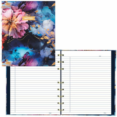Dominion Blueline Blueline NotePro Notebook, Fashion Collection, 192 Pages, Midnight Floral, 9 1/4" x 7 1/4", REDA9C02