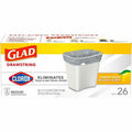 The Clorox Glad Medium Drawstring Trash Bags, White, 26 / Each, CLO79316