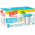 The Clorox Glad OdorShield Drawstring Trash Bags, White, 80 / Each, CLO79155