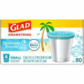 The Clorox Glad OdorShield Drawstring Trash Bags, White, 80 / Each, CLO79155
