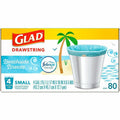 The Clorox Glad OdorShield Drawstring Trash Bags, White, 80 / Each, CLO79155
