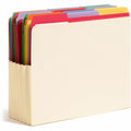 Smead Straight Tab Cut Letter Recycled File Pocket, Manila, 8 1/2" Width x 11" Length, 10 / Box, SMD75174